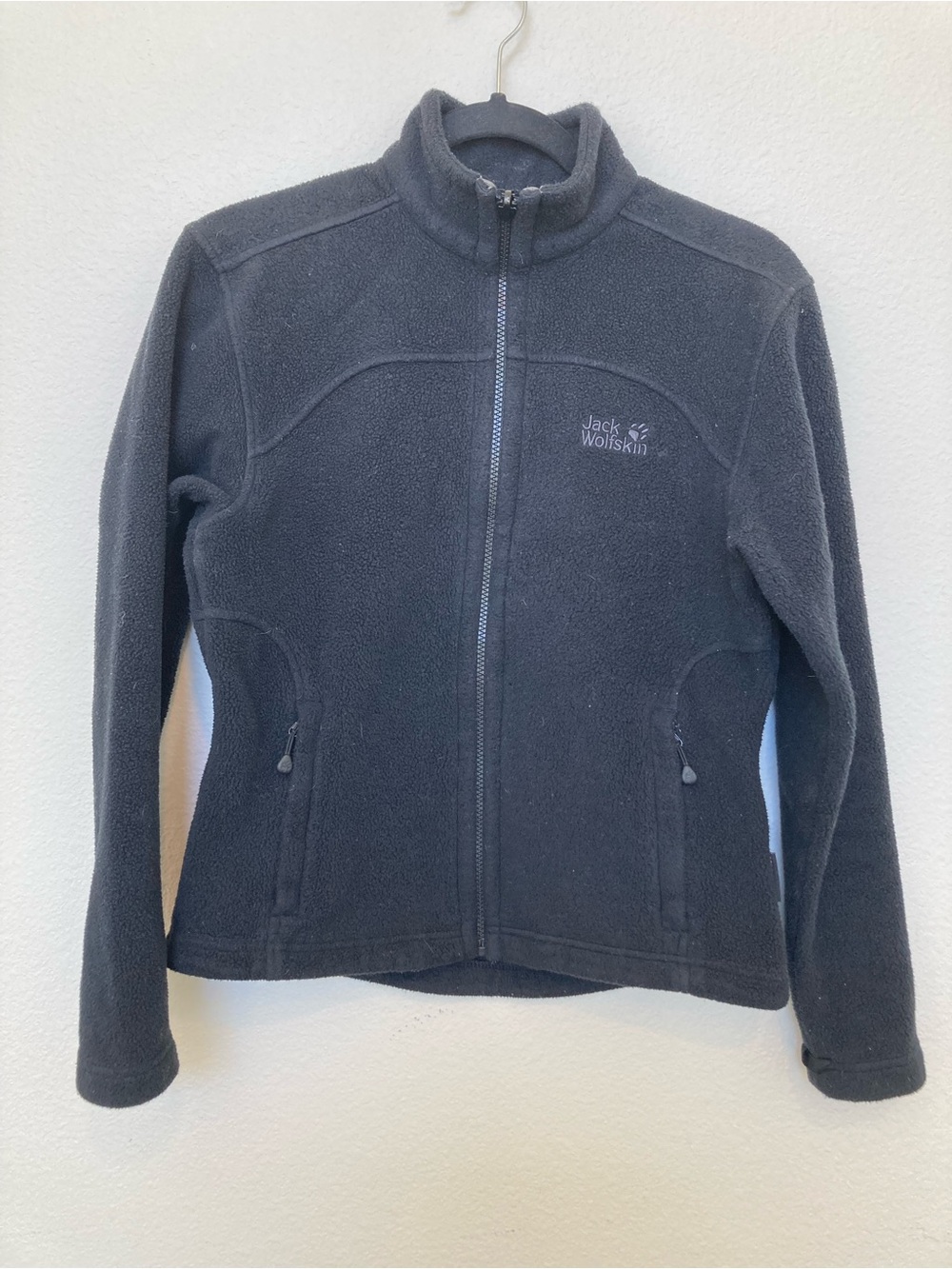Jack Wolfskin Women's Charcoal Black Teddy Fleece Jacket - Full Zip